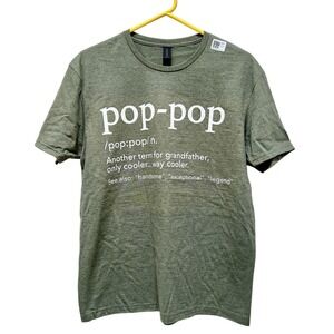 Gildan Pop-Pop Definition T-Shirt Grandfather Gift Graphic‎ Tee Olive Green